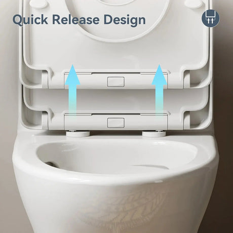 HOROW T0356W One-Piece Dual Flush Toilet with Rimless Bowl