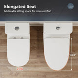 HOROW T0356W One-Piece Dual Flush Toilet with Rimless Bowl