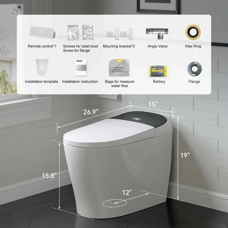 Wholesale HOROW T03B Black Smart Toilet with Single Flush