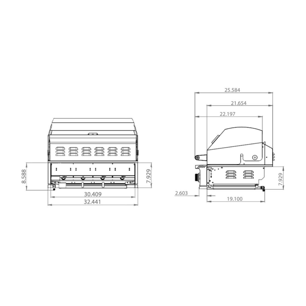 TrueFlame E-Series Stainless Steel Gas Freestanding Grill With Cart [TFE25/32]