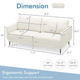 Modern Living Room Set: Loveseat Armchair Side Table & Coffee Table