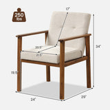 Modern Living Room Set: Loveseat Armchair Side Table & Coffee Table