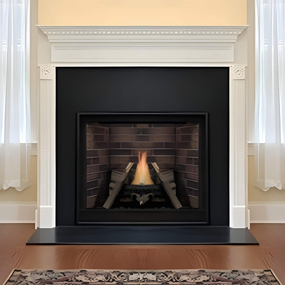 White Mountain Hearth (Empire) Tahoe 36-Inch Clean Face Direct Vent Natural Gas Traditional Premium Fireplace [DVCP36BP30N/70N]