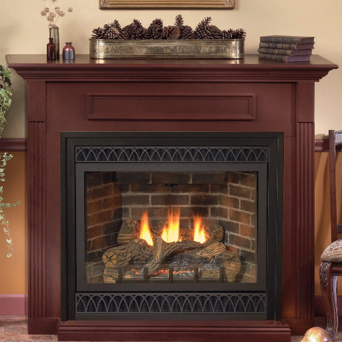 White Mountain Hearth (Empire) Tahoe 32-Inch Direct Vent Deluxe Fireplace With On/Off Switch [DVD32FP]