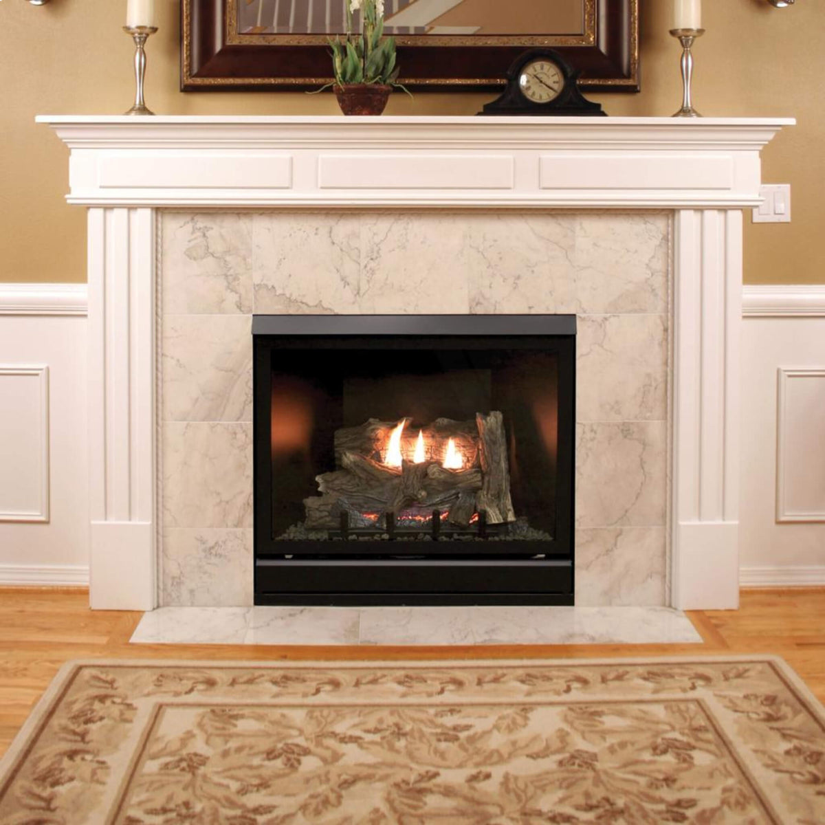 White Mountain Hearth (Empire) Tahoe Clean Face Direct Vent Deluxe Fireplace With Millivolt Control And On/Off Switch [DVCD32FP30N/P]
